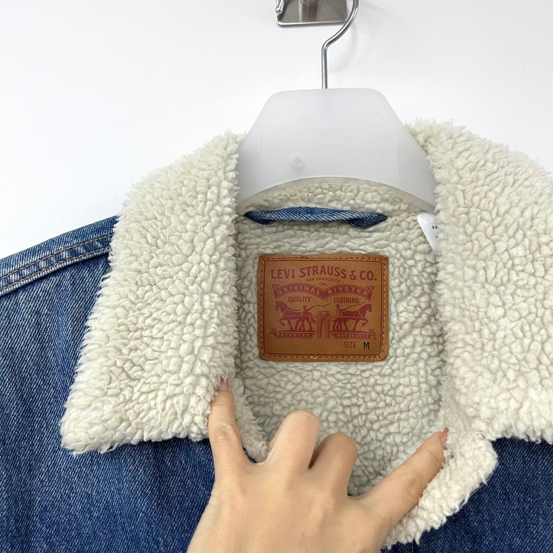 리바이스 셰르파 데님 양털안감 트러커 청자켓 상품이미지6