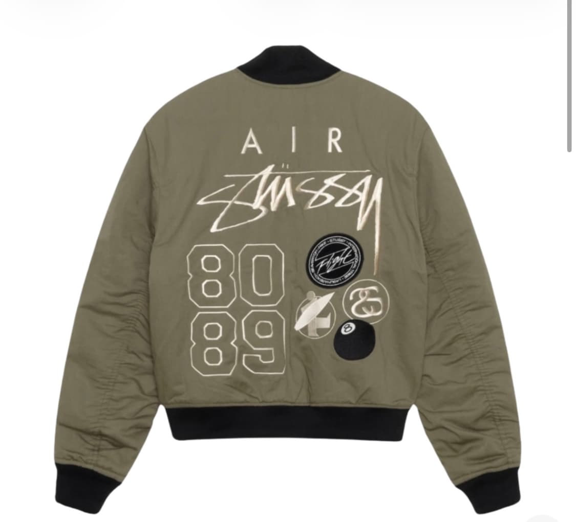 나이키 x 스투시 리버시블 자켓 미디움 올리브  상품이미지1