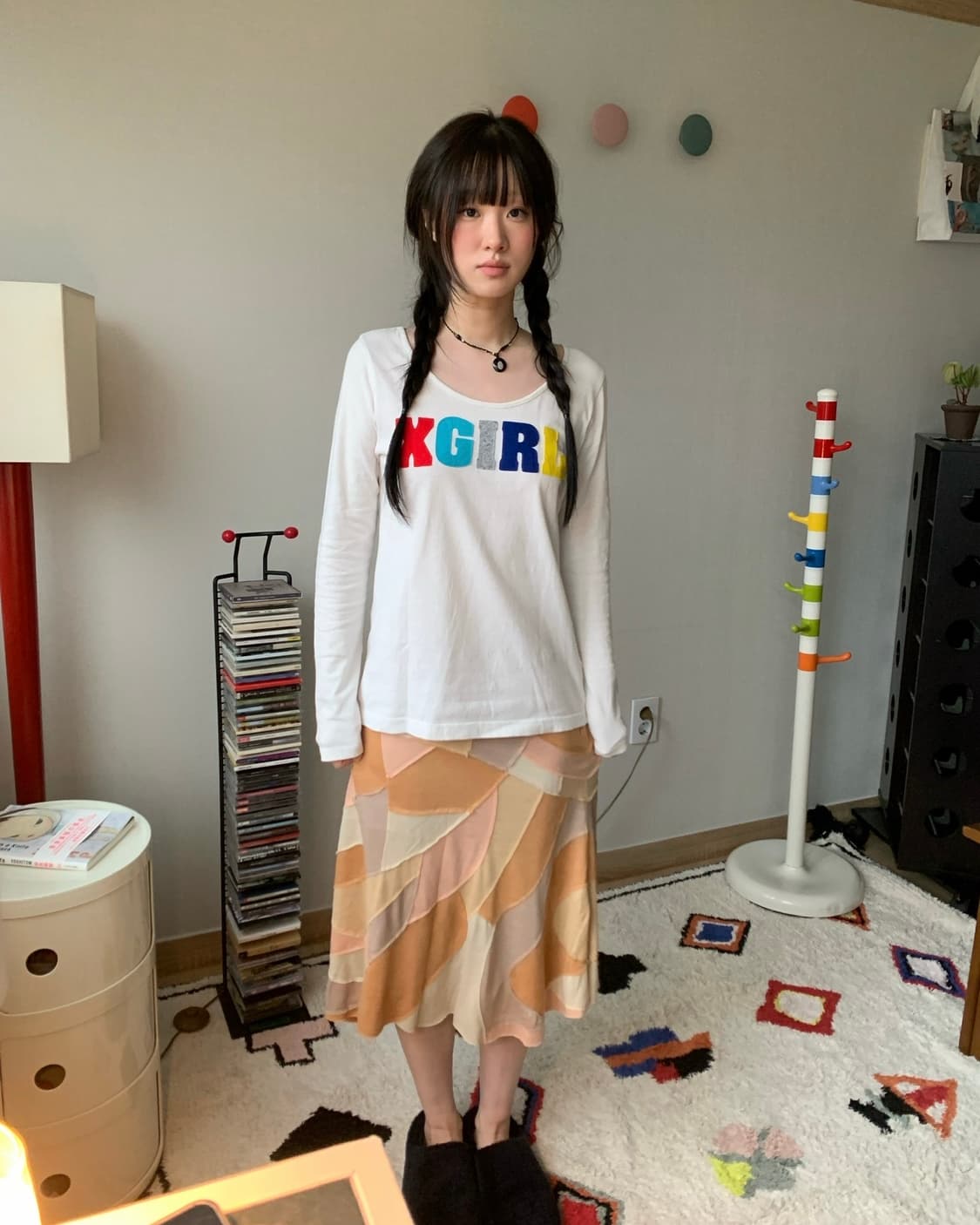 vintage rework patch skirt  상품이미지2