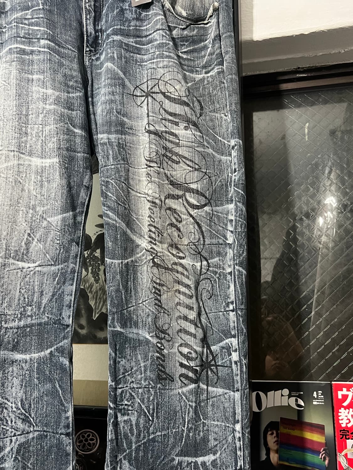 Mild Life 레터링 포인트 데님 팬츠 상품이미지3