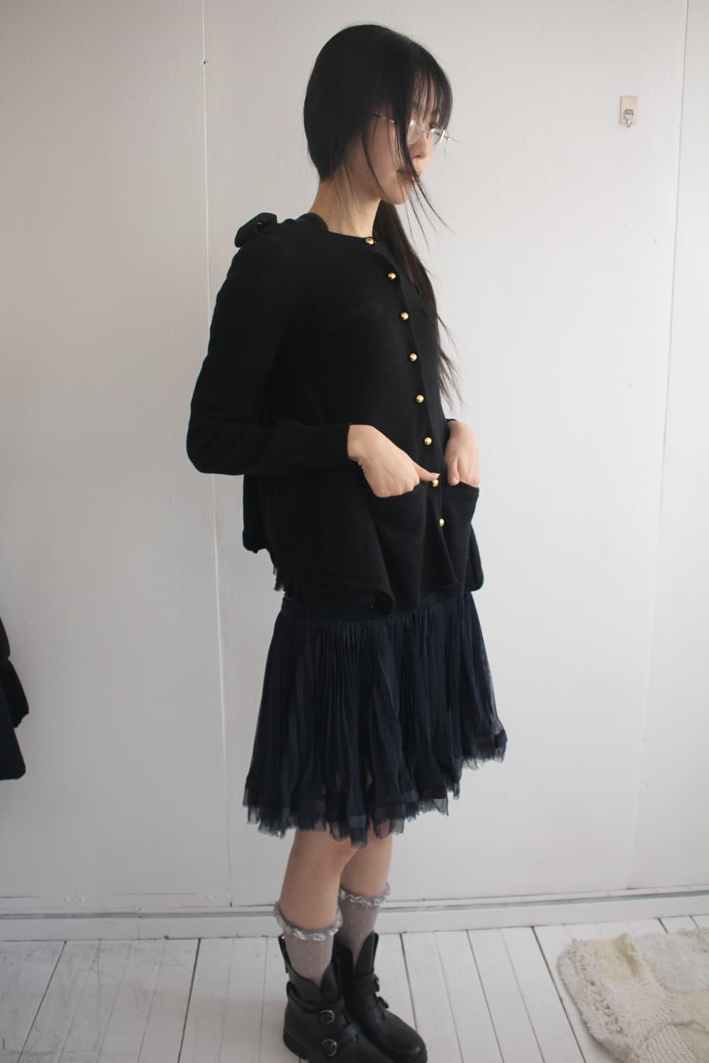 sacai back prill wool cardigan 상품이미지9