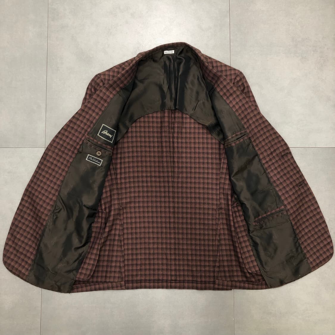 브리오니 캐시미어100 이태리 체크 자켓 41 상품이미지3