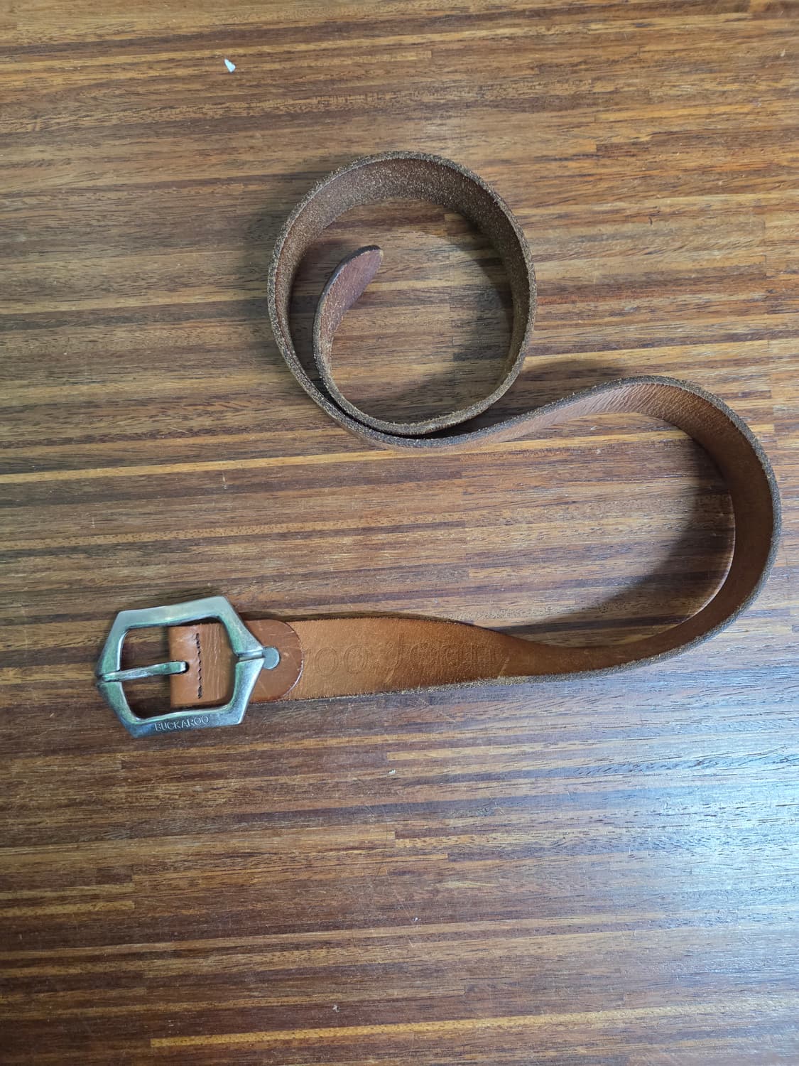 버커루 빈티지 멀티로고 가죽 벨트 97cm 상품이미지1