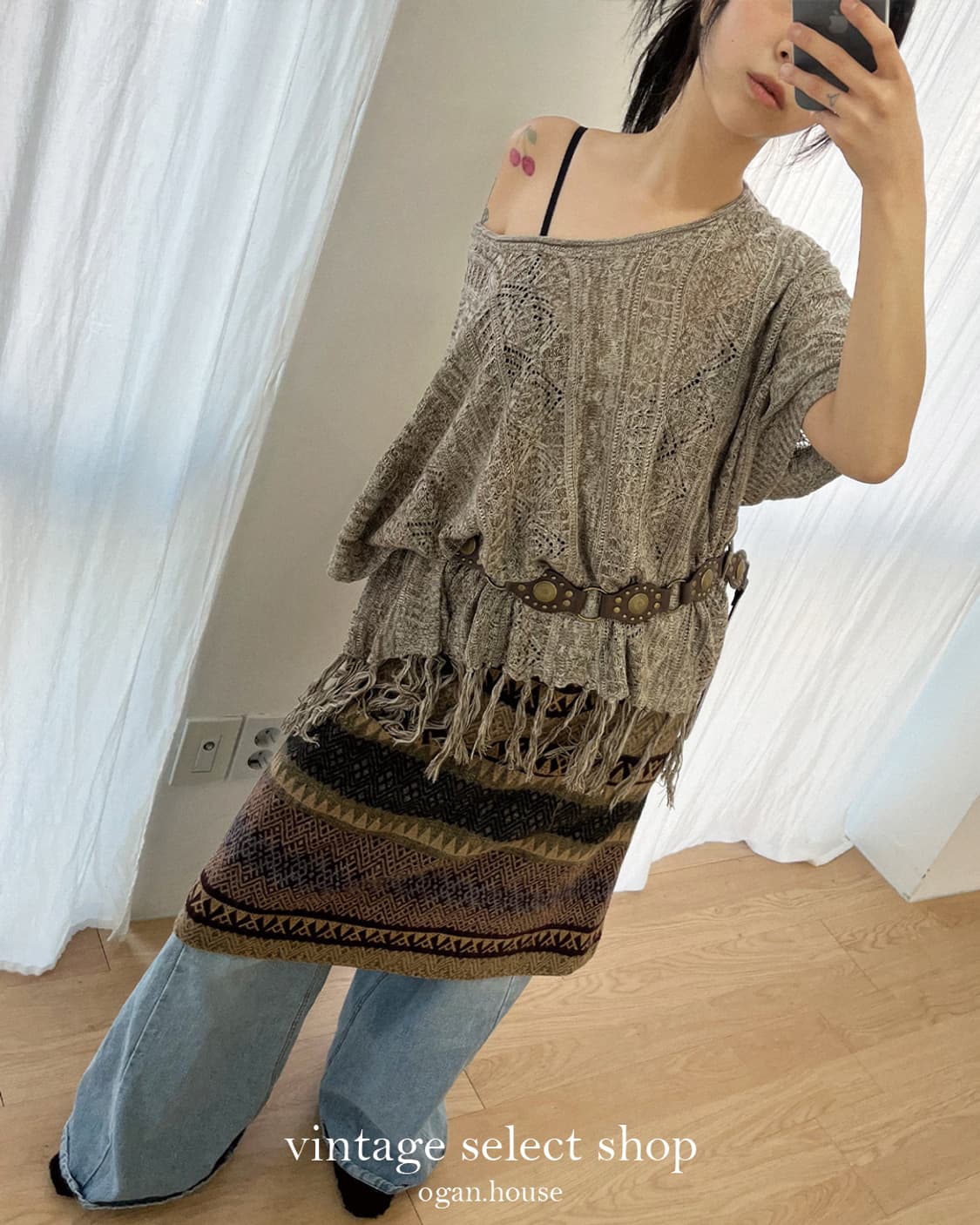 vintage bohemian wool skirt 상품이미지1