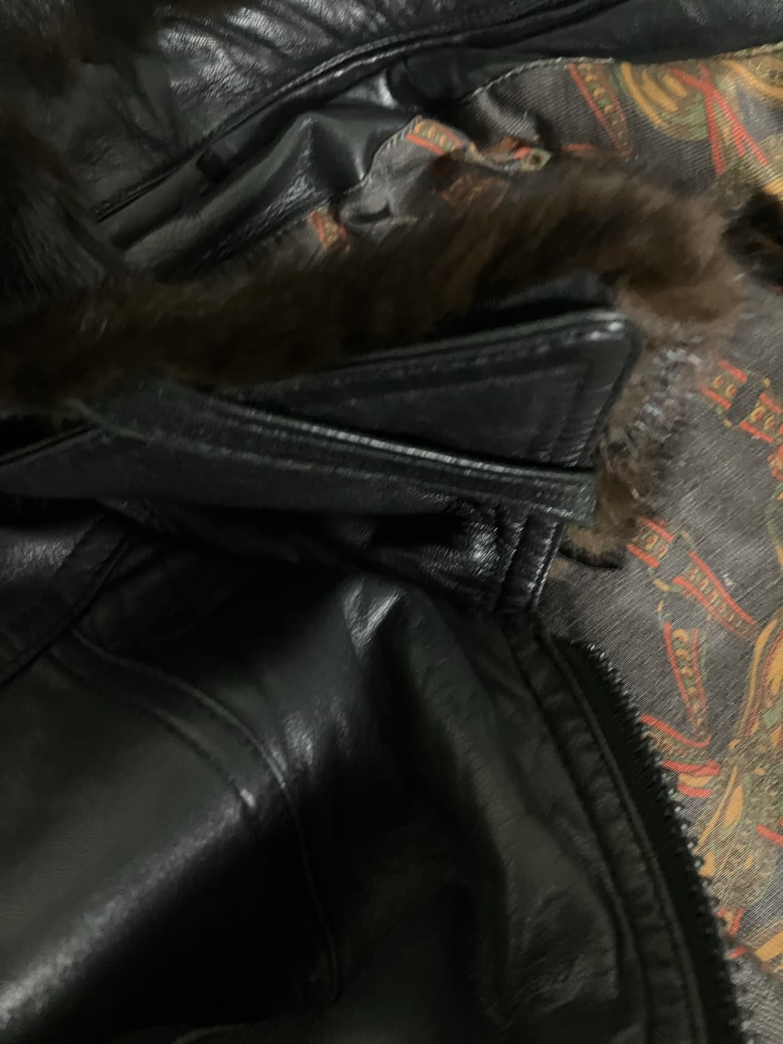 무스탕 레더 자켓  상품이미지6