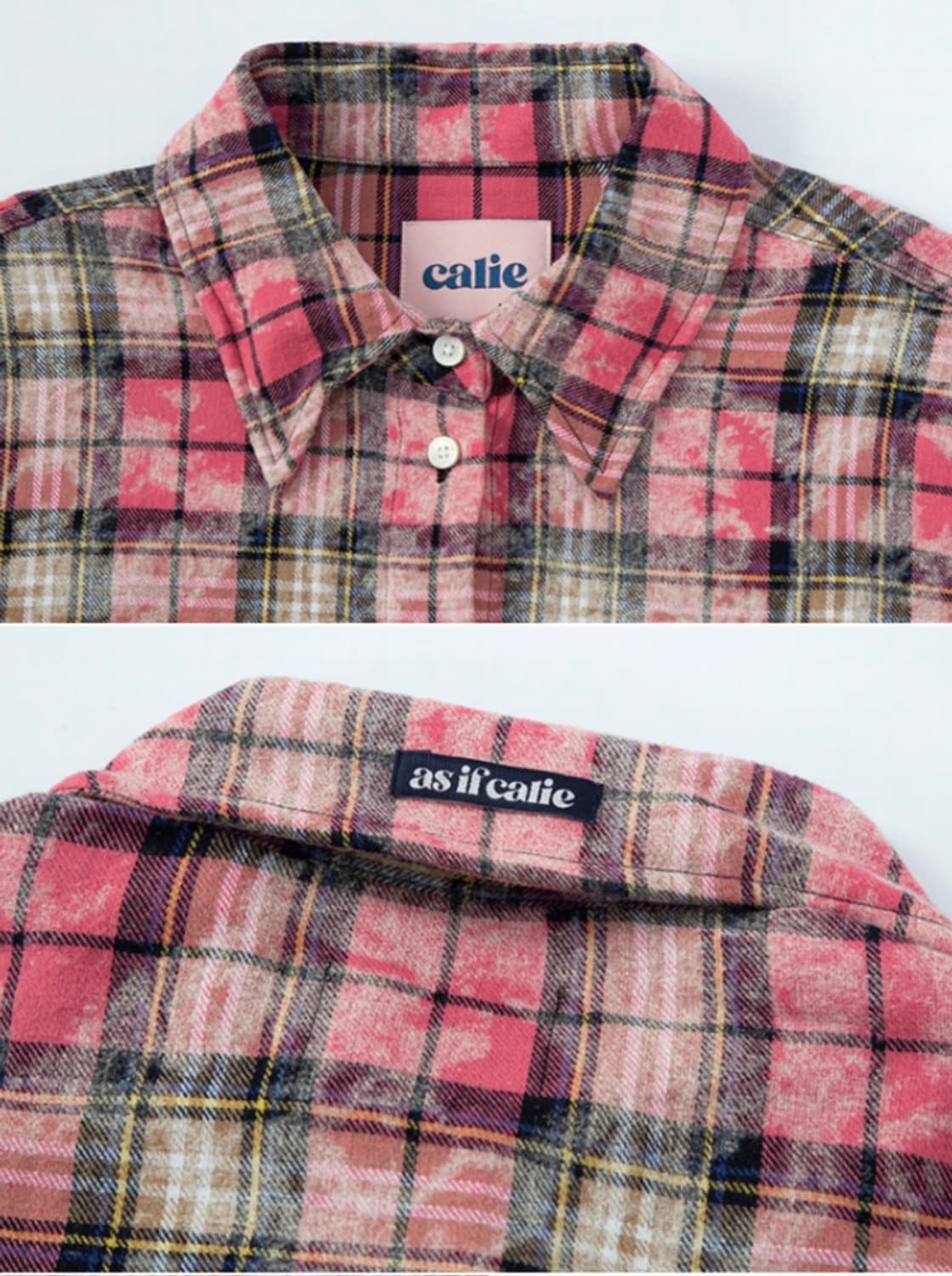 에즈이프캘리 드라이워싱 오버핏 셔츠 핑크 상품이미지2