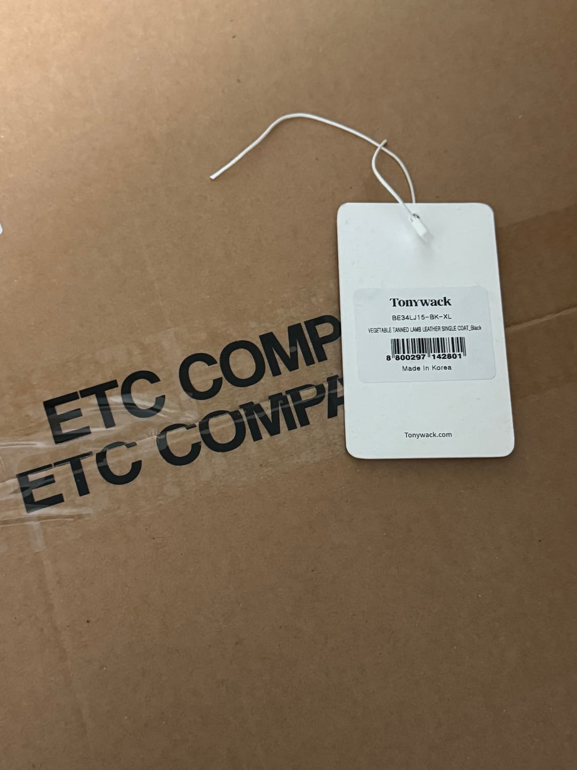 XL) 토니웩 레더 싱글 코트 상품이미지3