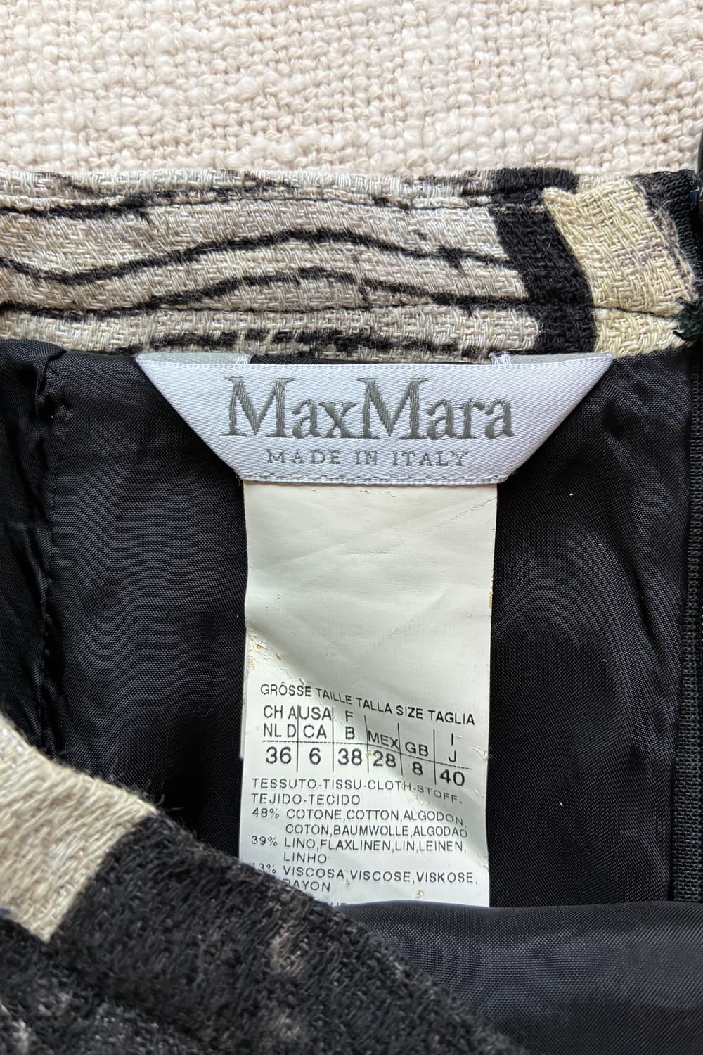 Max Mara Black Gray Abstract  Midi skirt 상품이미지6