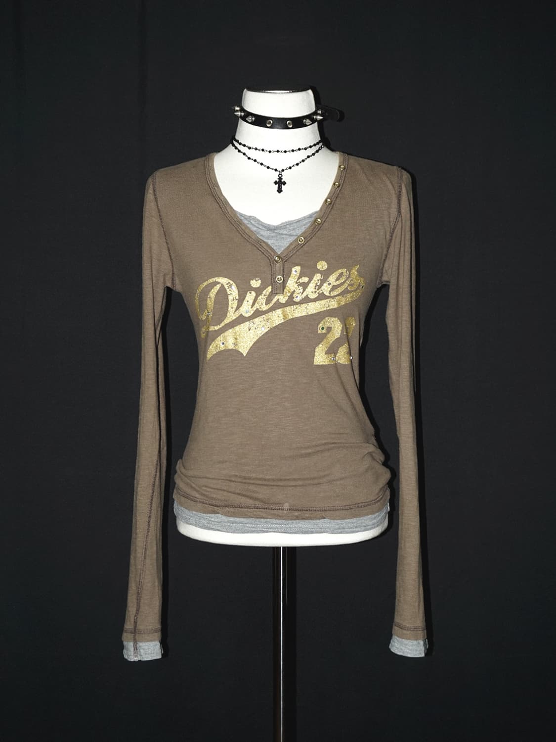 (dickies) y2k glitter lettering t  상품이미지2
