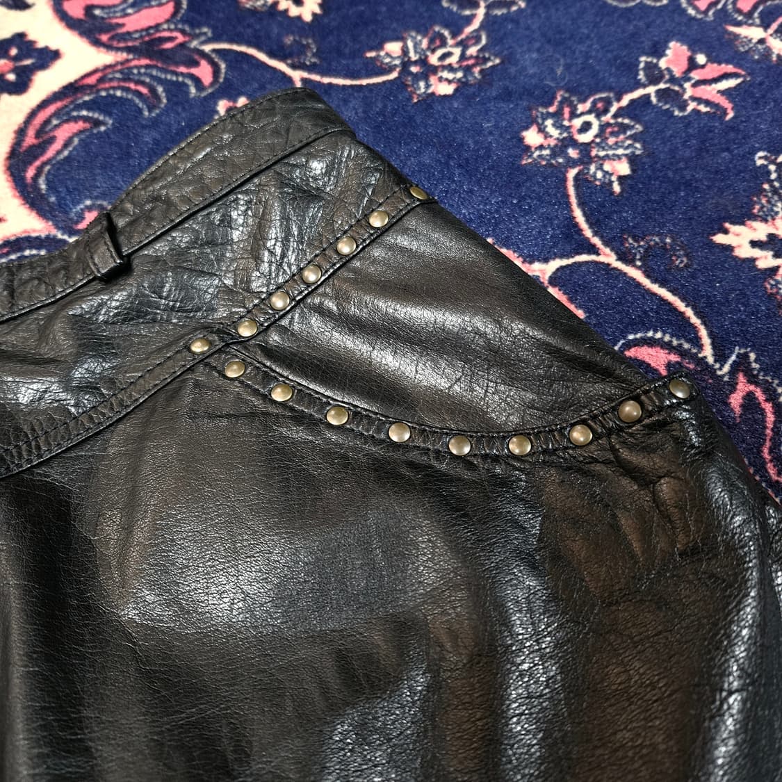 Dorothée Bis 90's 빈티지 빈램스킨 스터드 스커트
 상품이미지4