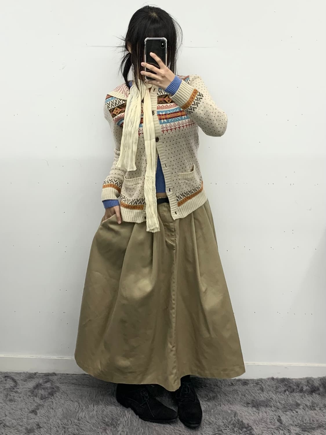 모리 노르딕 후드 가디건 상품이미지4