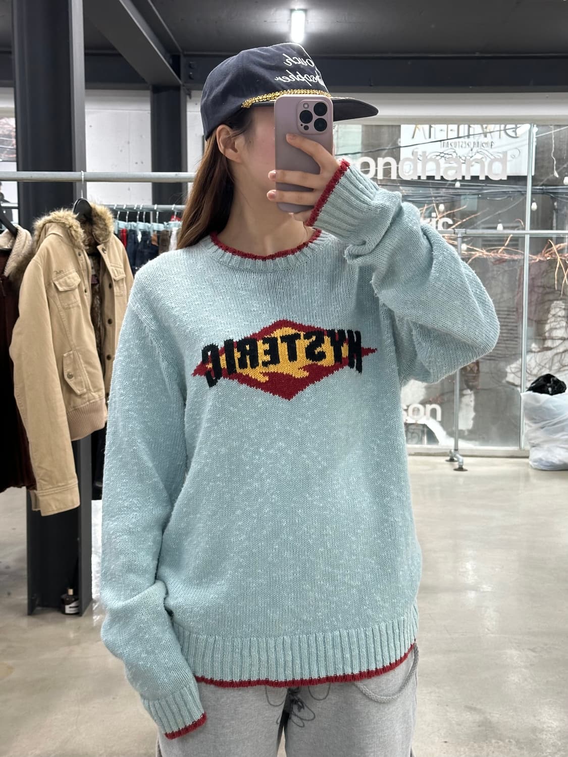 히스테릭글래머 스펠로고 헤비 니트 상품이미지2