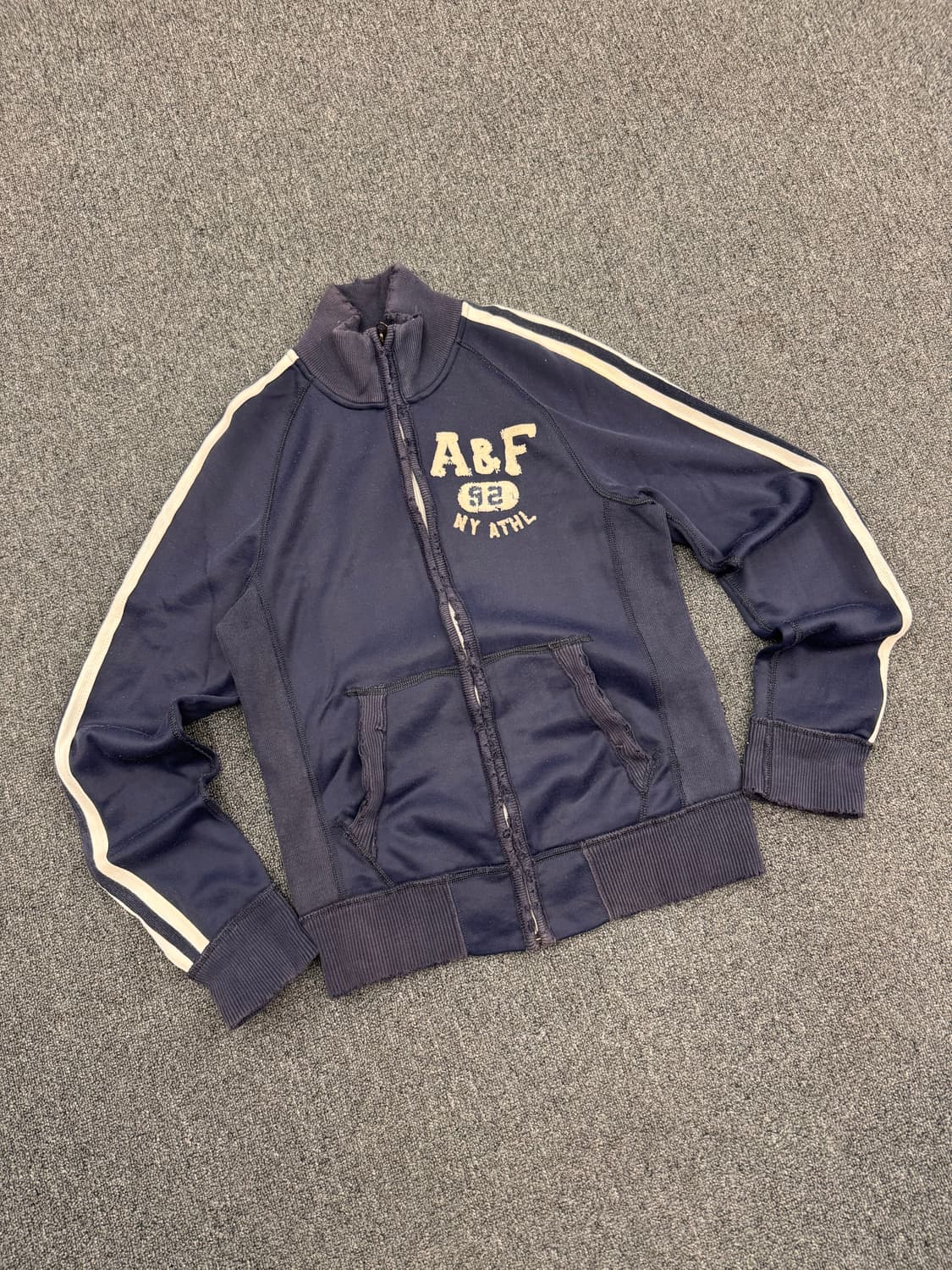 M)아베크롬비 빈티지 데미지 코튼 져지 집업자켓 상품이미지2