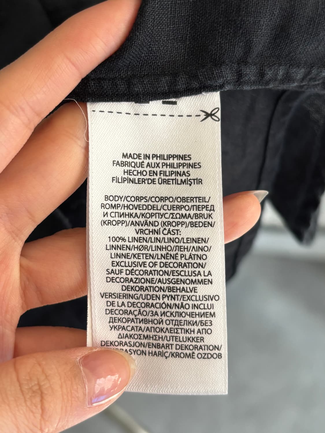 Polo 폴로 랄프로렌 QR신형 블랙컬러 클래식 핏 린넨 셔츠 상품이미지5