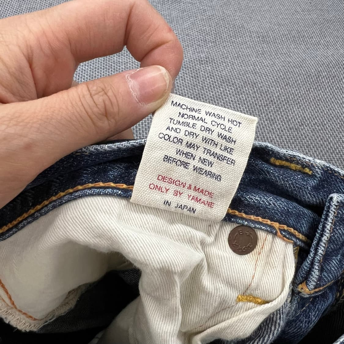 에비수 재팬 백로고 데님팬츠 상품이미지5