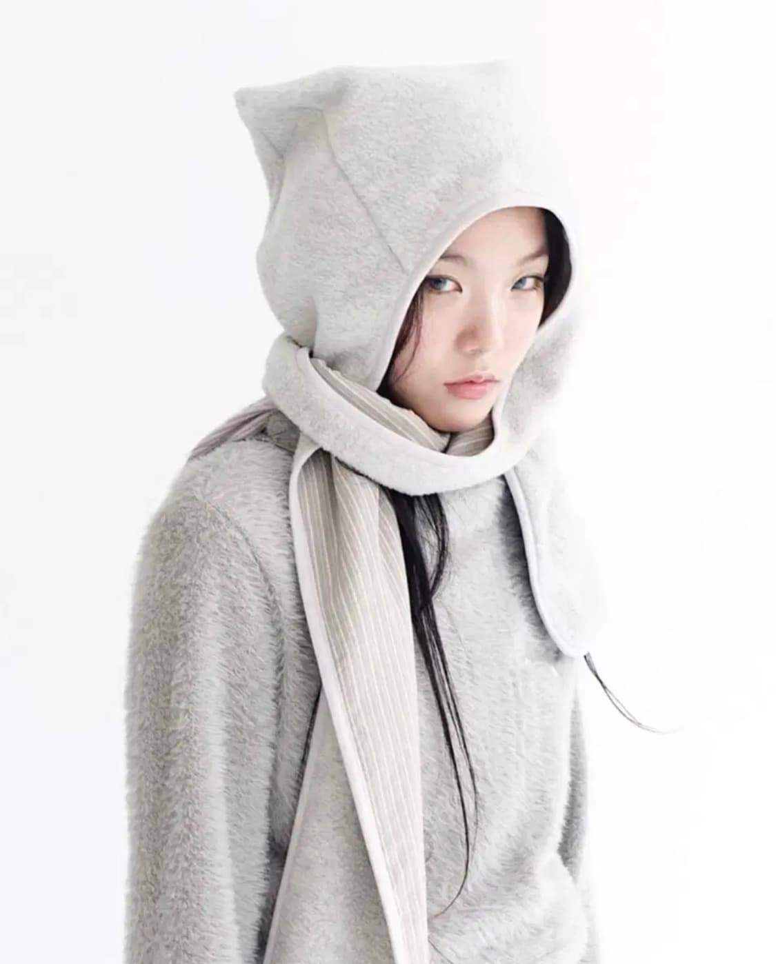 샵페어리 플리스 이어 후드 머플러 상품이미지1