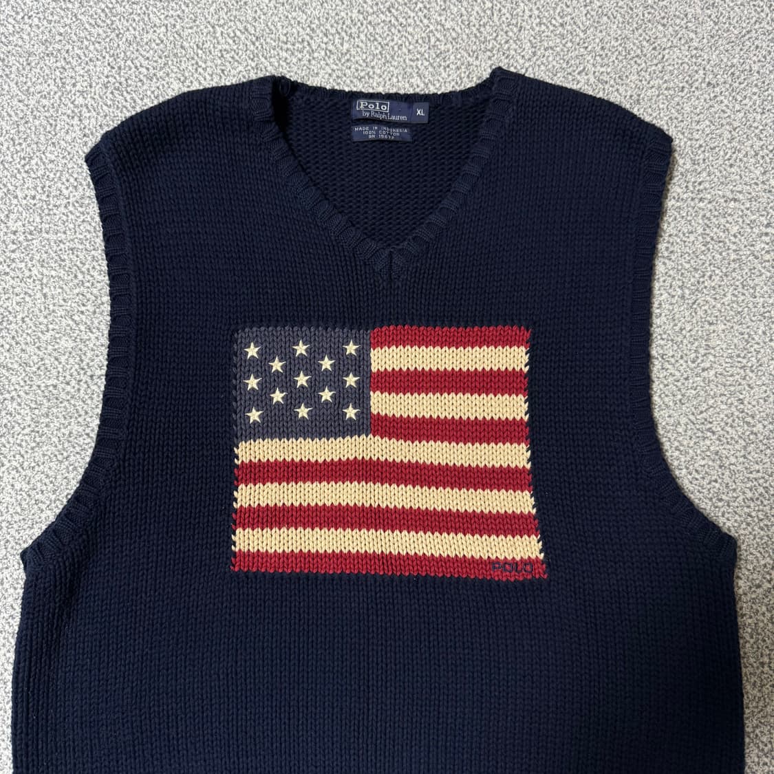 폴로 랄프로렌 성조기 니트 조끼 상품이미지5