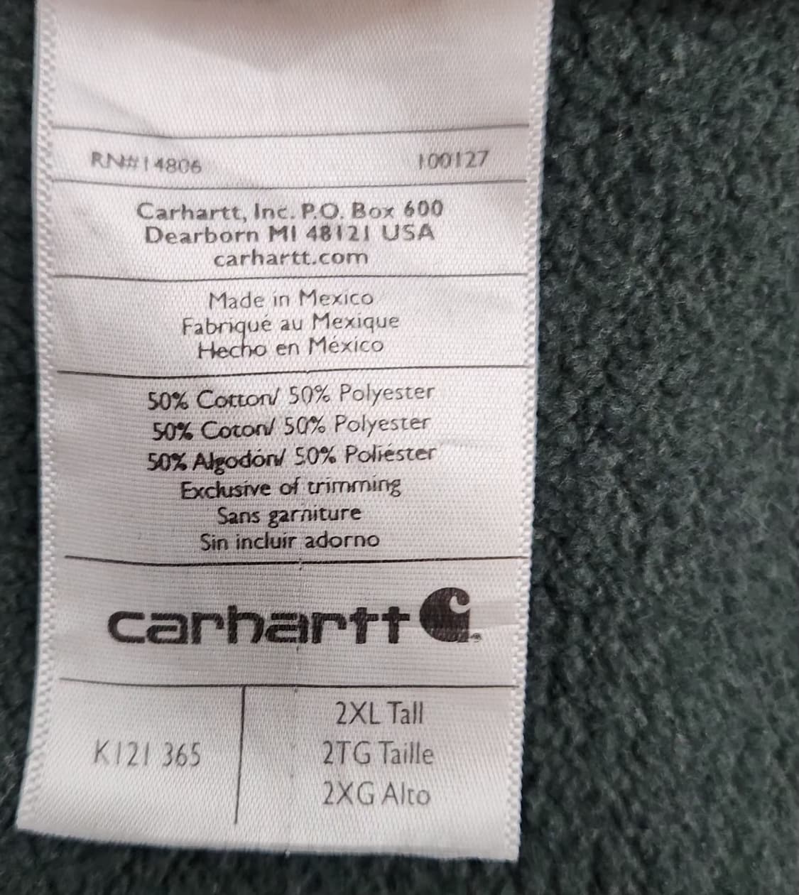 칼하트 110 후드 상품이미지5