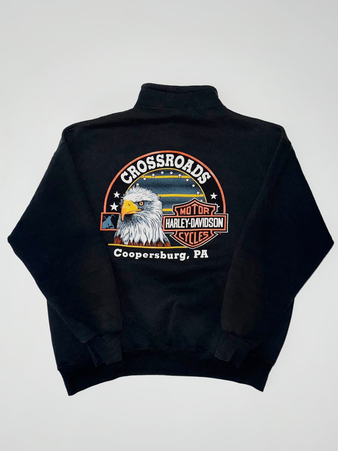 [XL] 빈티지 할리데이비슨 쿼터 집업 스웻셔츠 상품이미지2