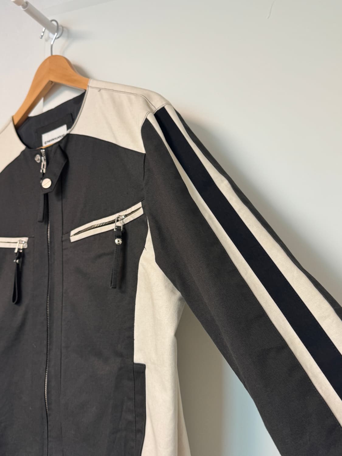 더바이닐하우스 레이싱 바이커 자켓 블랙 차콜 상품이미지2