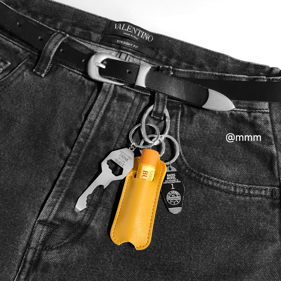 [Unisex🧡] 립밤 가죽 케이스 키링 열쇠고리 상품이미지1