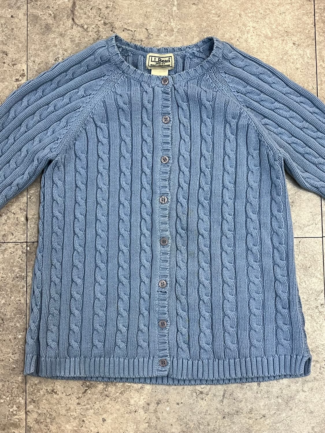 엘엘빈 꽈배기 가디건 스카이블루 S #csz2365 상품이미지5