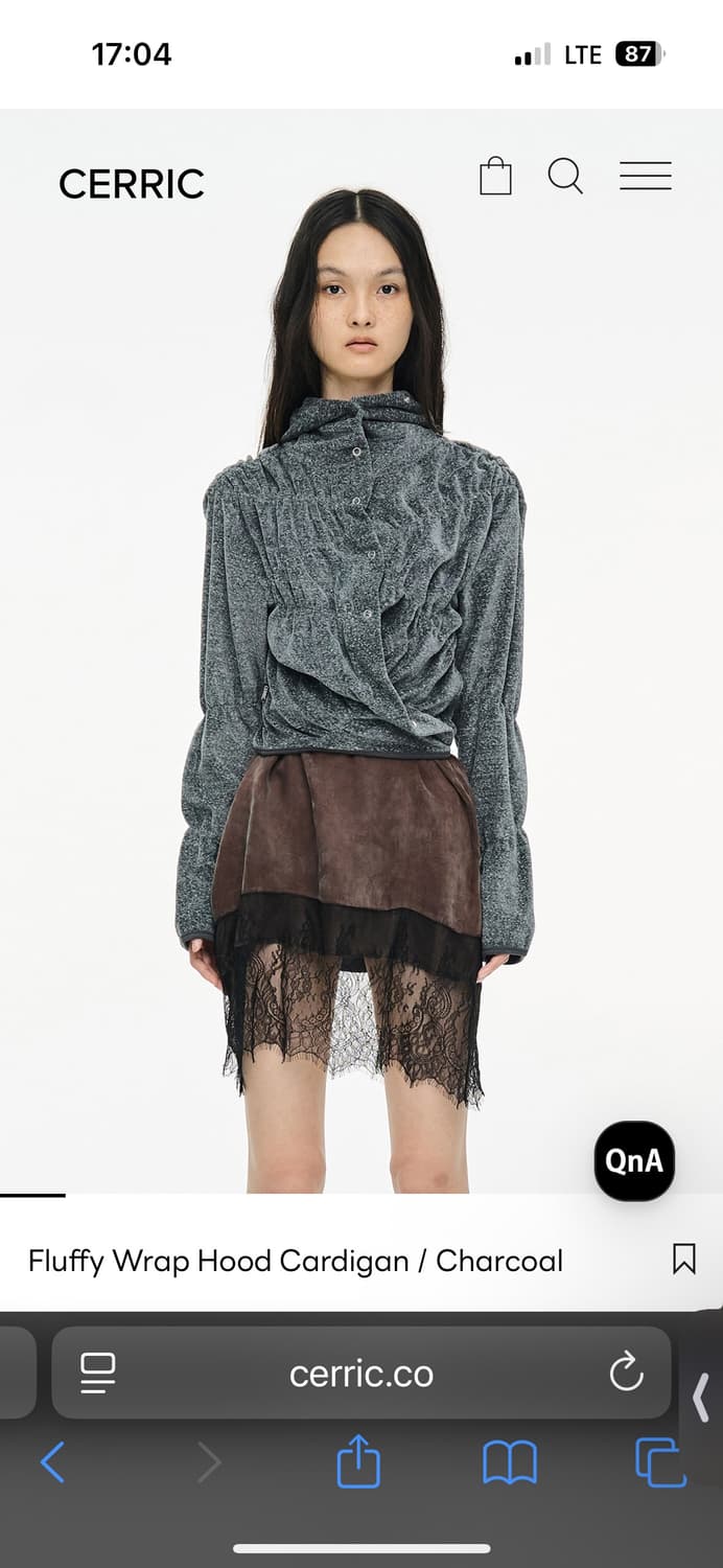 Cerric 세릭 Fluffy Wrap Hood Cardigan 상품이미지5