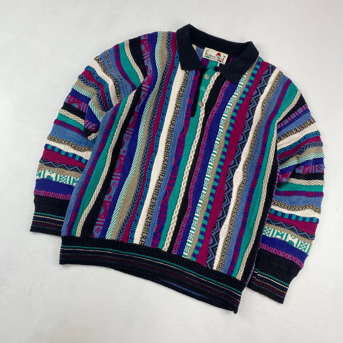 VTG 코튼 케이블 카라 니트 (100) 상품이미지2