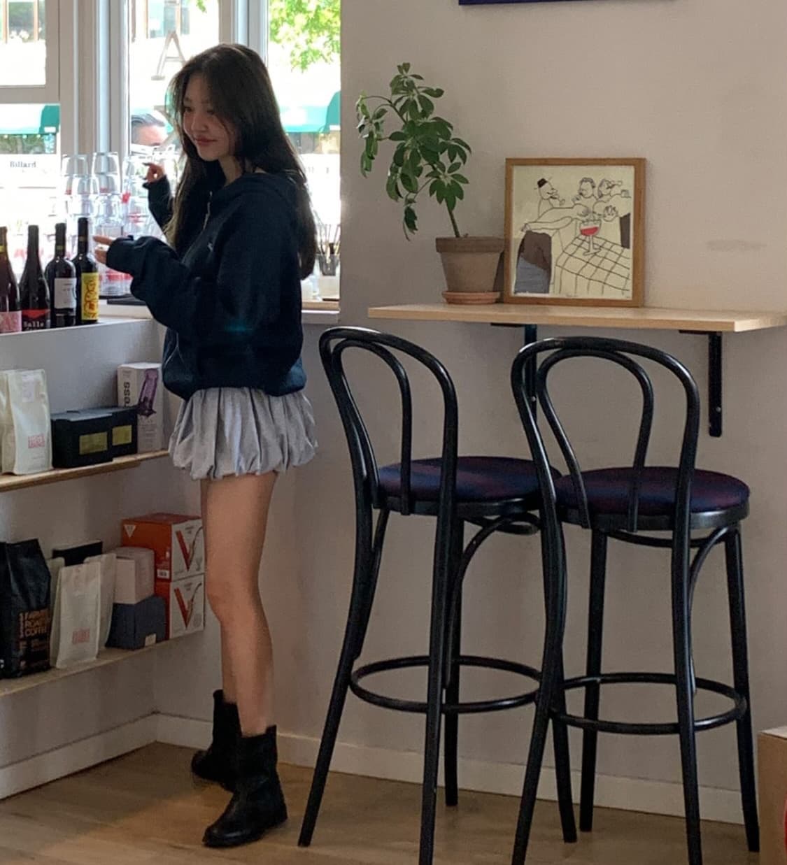 타낫 후드집업 네이비 택달린새상품 로고 포에토 리본빛 수린 온드민 상품이미지7