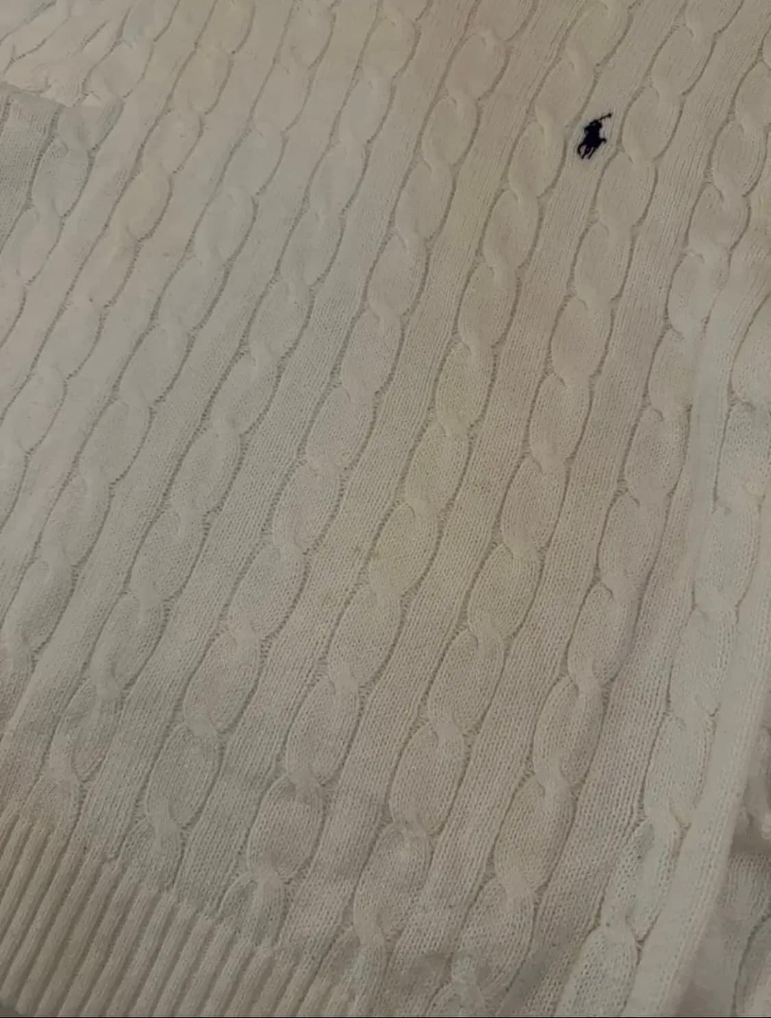 병행수입X 폴로랄프로렌 케이블 꽈배기니트 크림 화이트XL 상품이미지2