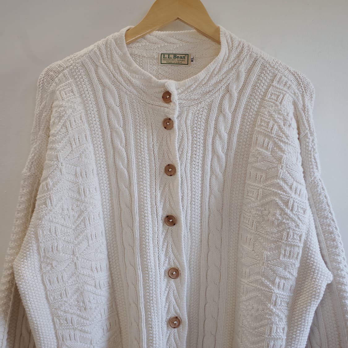 80’s L.L.Bean Cable Cotton Carigan 상품이미지2