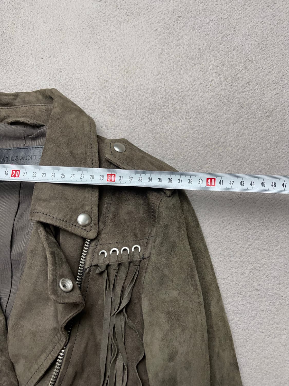 [4] all saints 올세인츠 가죽 프린지자켓- - 라이더자켓 (여 상품이미지4