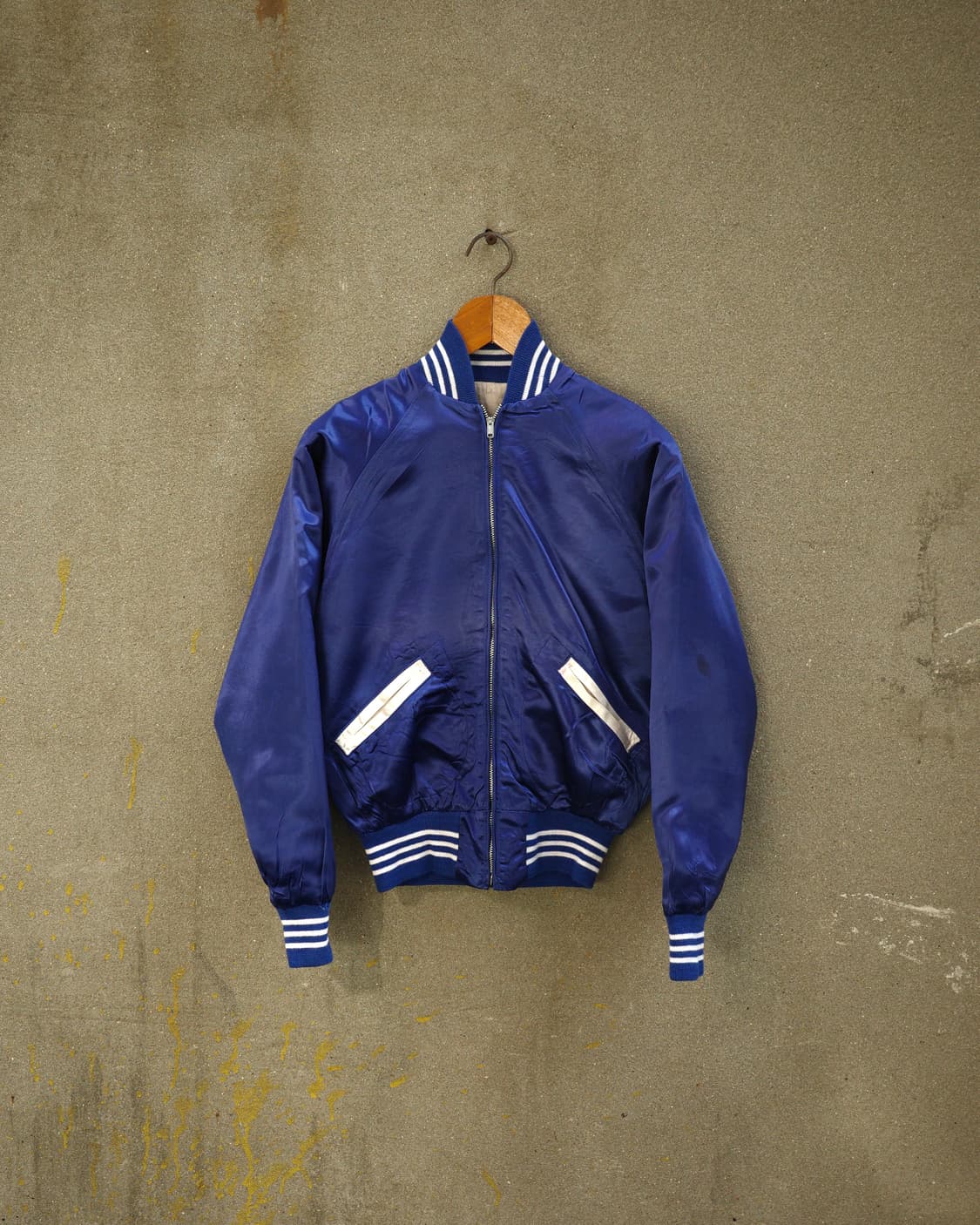 60’s 빈티지 나일론 새틴 블루종 자켓 상품이미지1