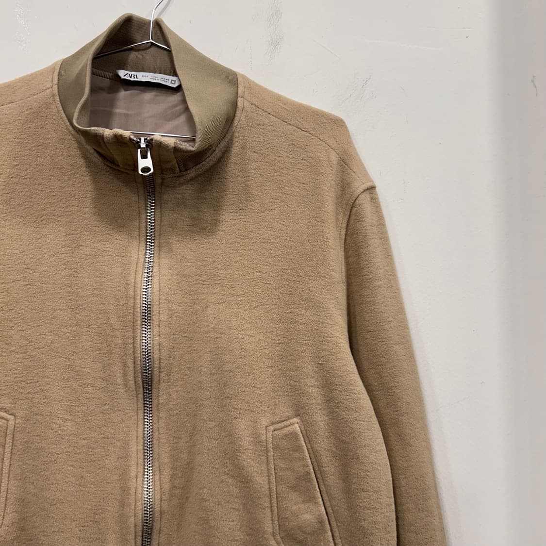 자라 부클 울 양모 하이넥 미니멀 자켓 상품이미지1