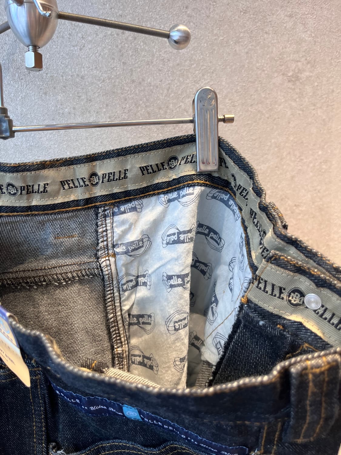 90. 펠레펠레 울트라 블루 진 흑청 데님 버뮤다 팬츠 데드스탁 상품이미지7