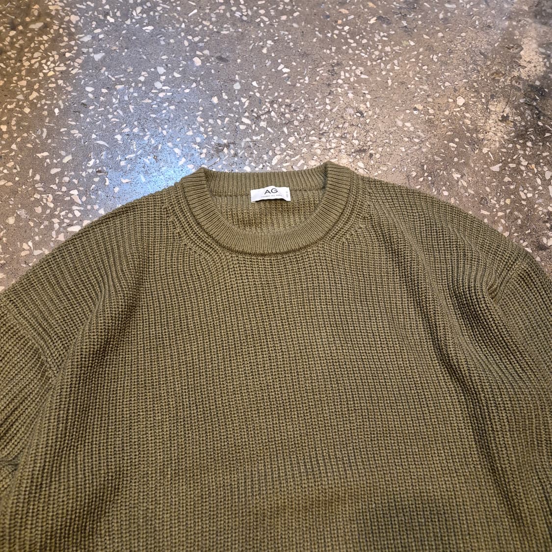 XL 카키 무지 니트 상품이미지5