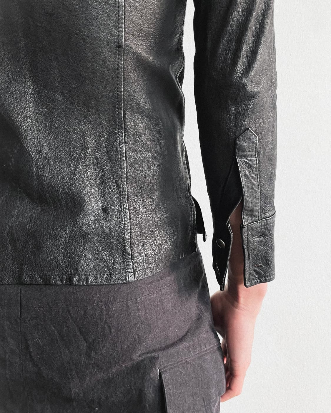 JPN 아티저널 레더 셔츠 상품이미지5