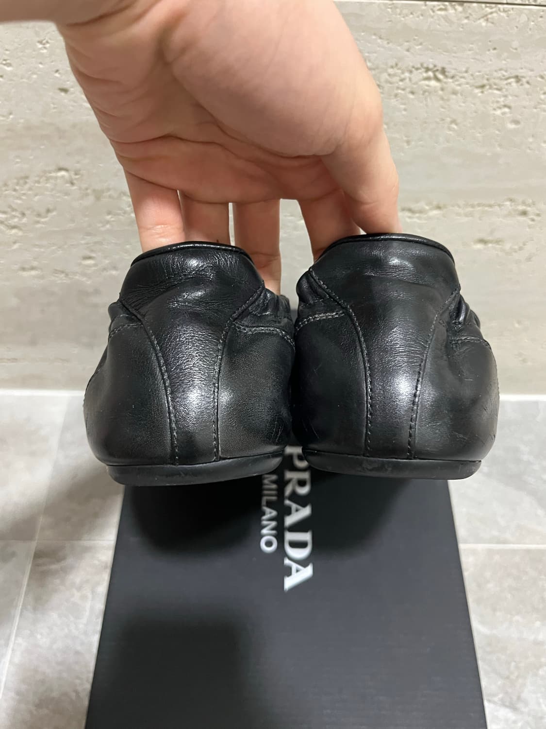 프라다 컬랩스 레더 스니커즈 상품이미지5