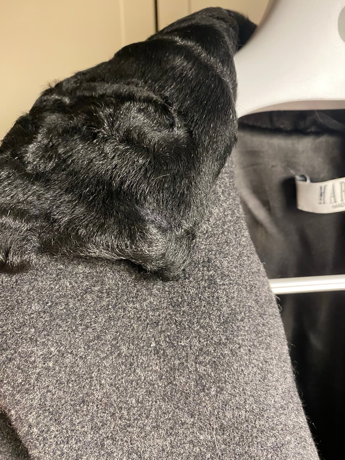 라나버진울 앙고라 진그레이  모 롱코트 상품이미지5