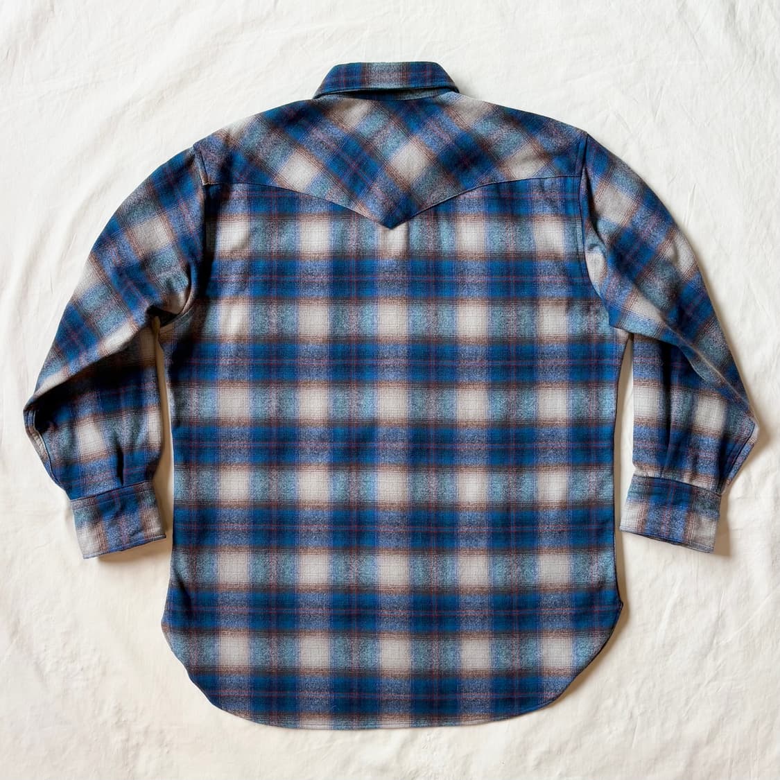 (L) 70s USA Pendleton 타탄체크 울 웨스턴 셔츠 상품이미지7