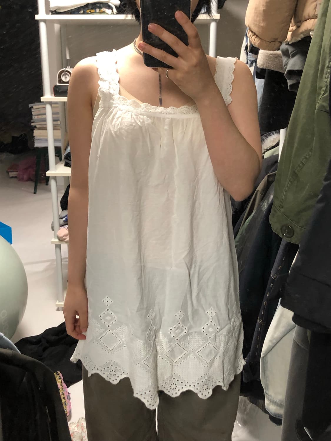 모리걸 레이어드 원피스 화이트 상품이미지3