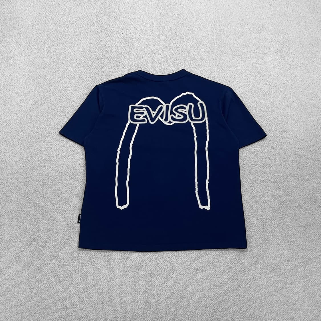 에비수 Evisu 백 자수 로고 반팔 티셔츠 네이비 상품이미지1