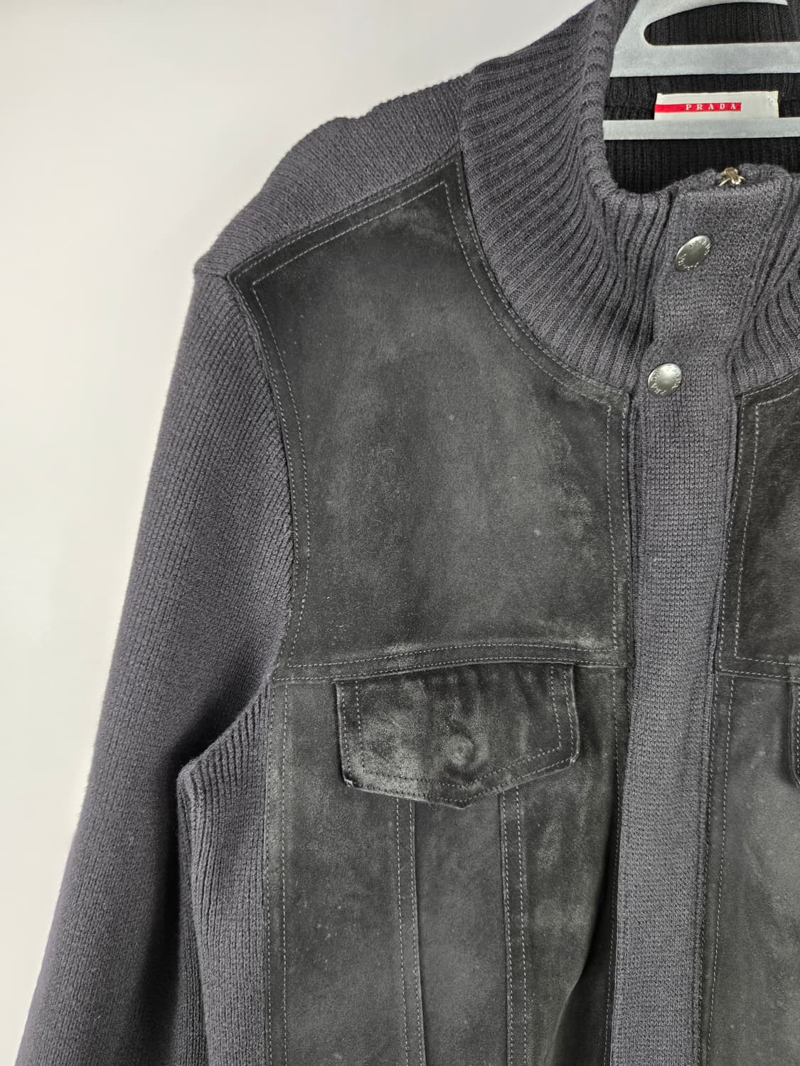 [무료배송]프라다 50(100) 남성 울100 스웨이드 니트 가디건 정품 상품이미지4