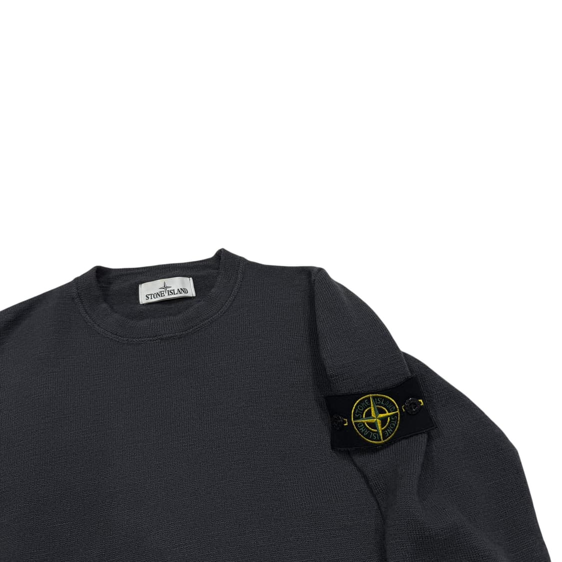 스톤아일랜드 여성 와펜 패치 차콜 그레이 니트 맨투맨 L 상품이미지2