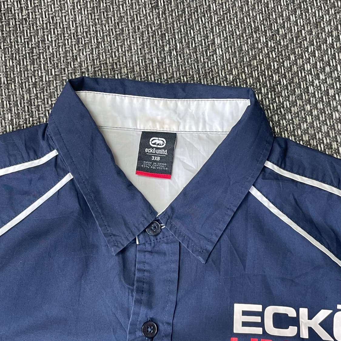 에코언리미티드 네이비 투포켓 빅로고 반팔셔츠 3XL 상품이미지4