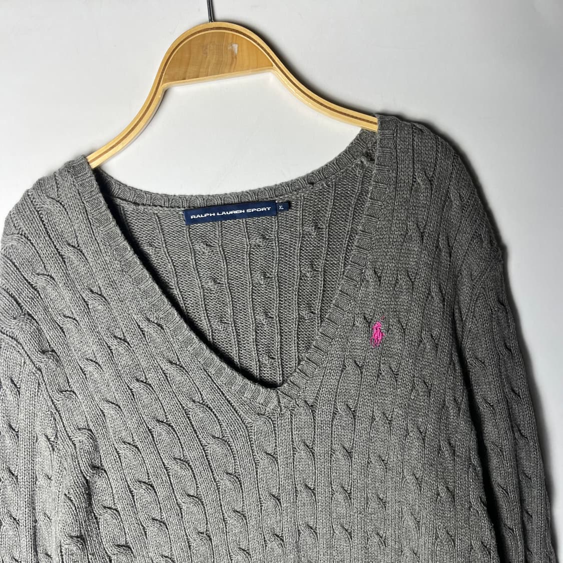 [Ralph Lauren Sport] 랄프로렌 스포츠 꽈배기 브이넥 니트 상품이미지3