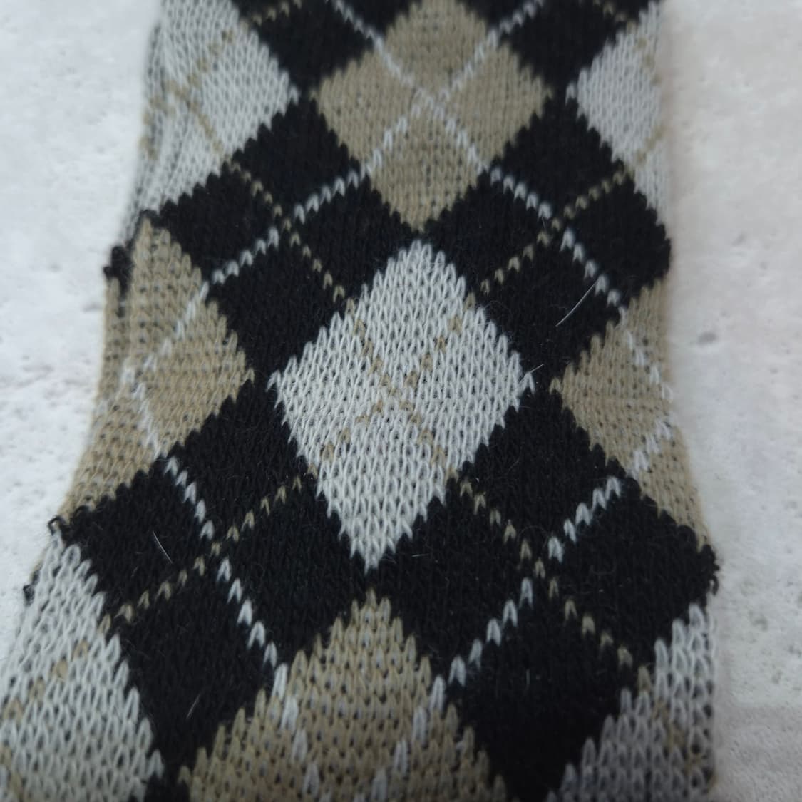 램울혼방 아가일체크 니트양말 상품이미지3