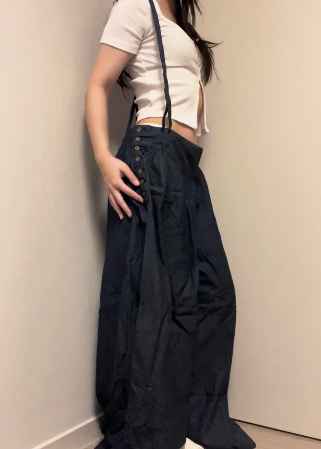 ribbed bone white top 상품이미지5