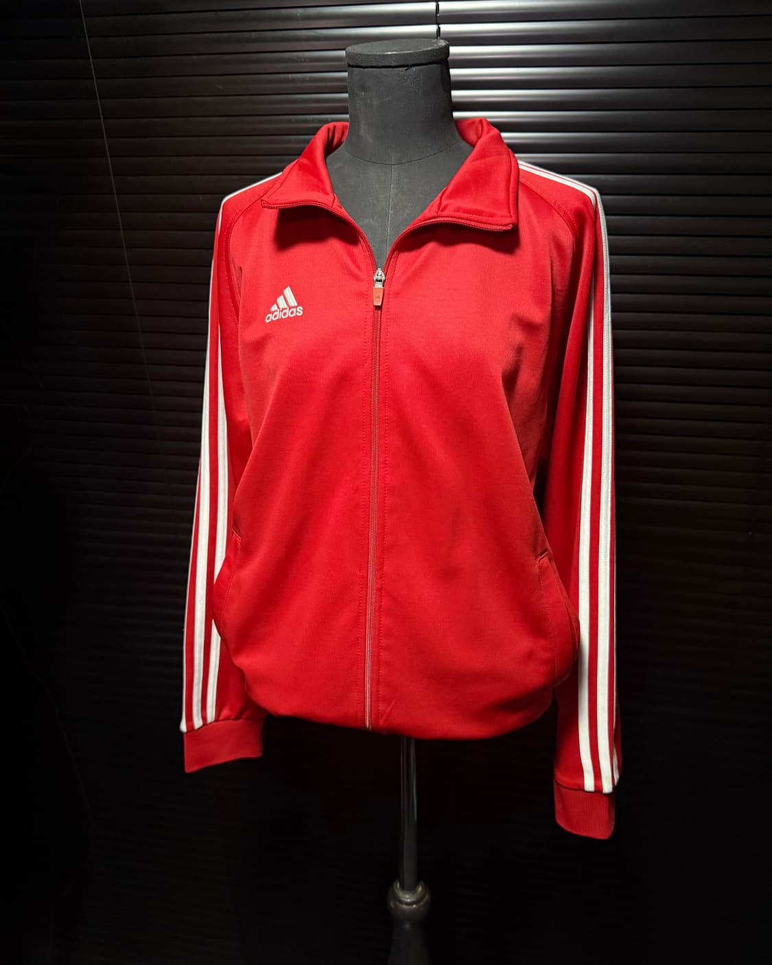 아디다스 올드스쿨 레드 져지 저지 트랙탑 집업 L 100 파이어버드 유로 상품이미지1
