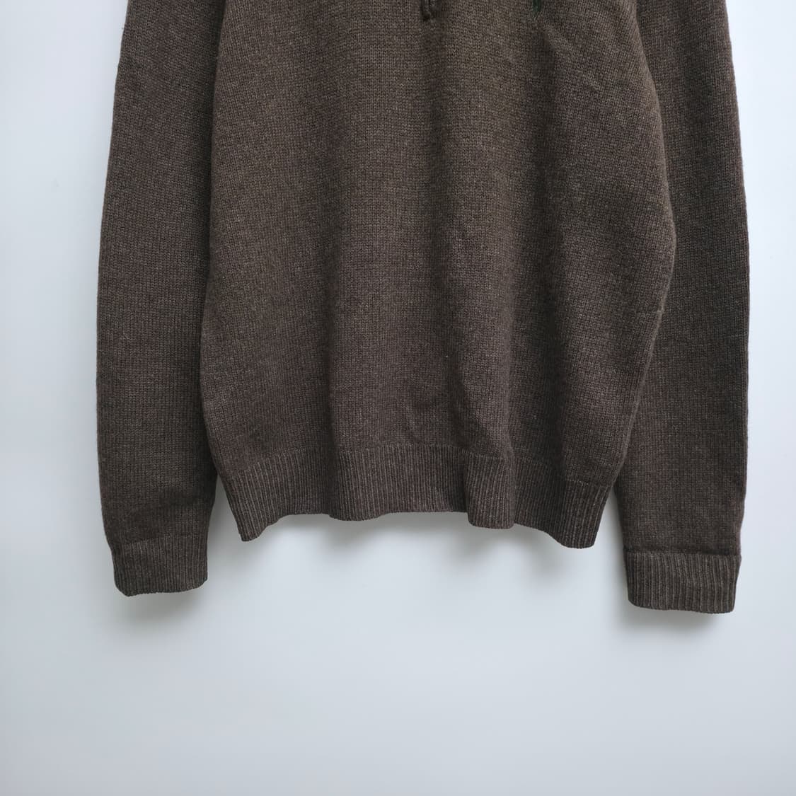 [XL] 폴로 랄프로렌 램스울 쿼터 집업 니트 브라운 상품이미지3